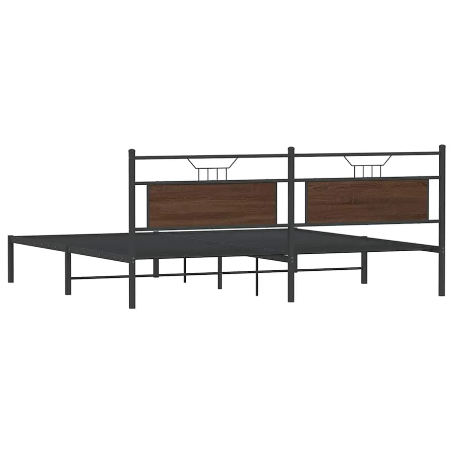Cadre de lit sans matelas chêne marron 193x201 cm - 8