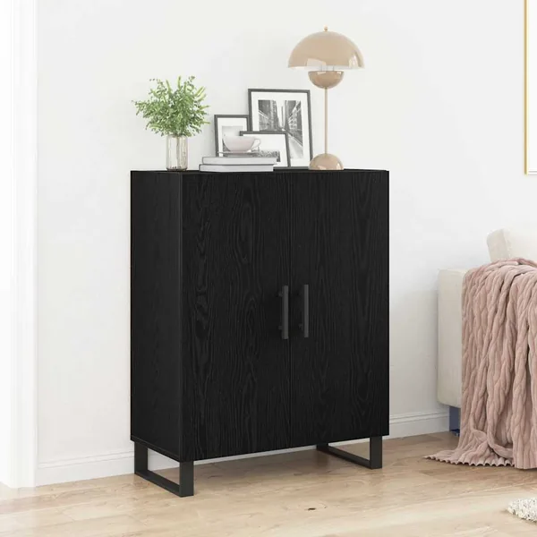 Buffet Chêne noir 69,5 x 34 x 90 cm Bois d'ingénierie