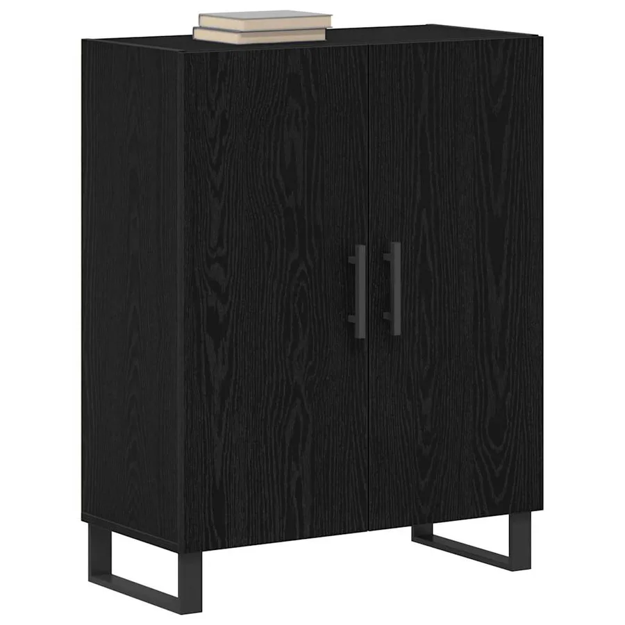 Buffet Chêne noir 69,5 x 34 x 90 cm Bois d'ingénierie - 3