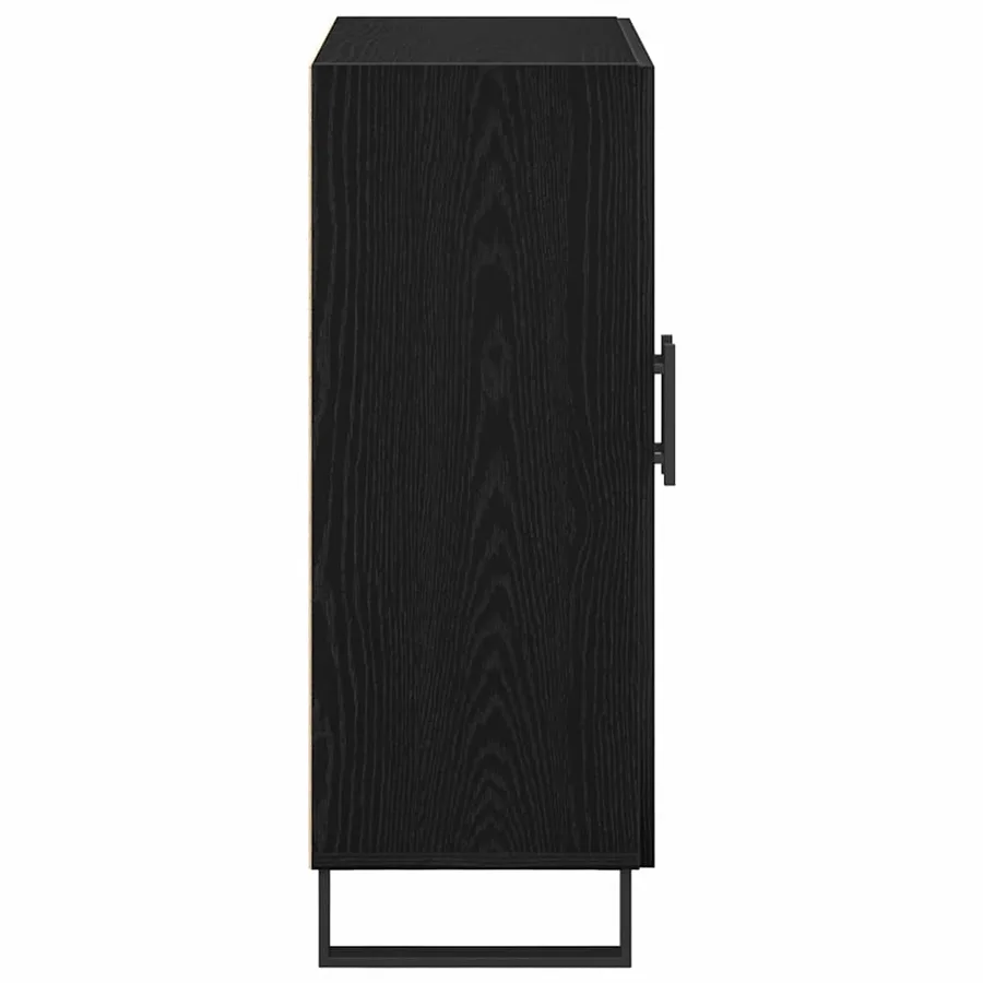 Buffet Chêne noir 69,5 x 34 x 90 cm Bois d'ingénierie - 7