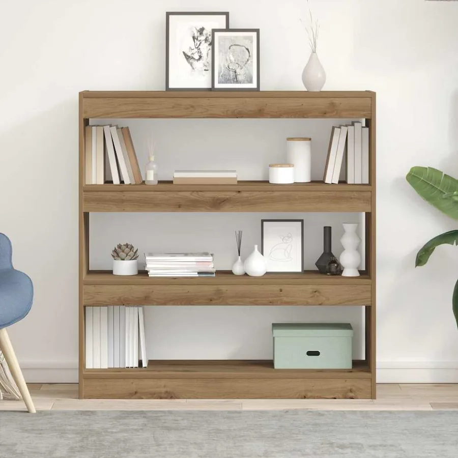 Bibliothèque 3 niveaux 100 x 30 x 103 cm Bois d'ingénierie