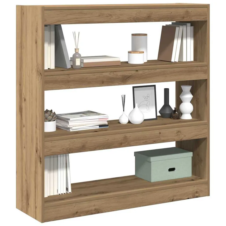 Bibliothèque 3 niveaux 100 x 30 x 103 cm Bois d'ingénierie - 3
