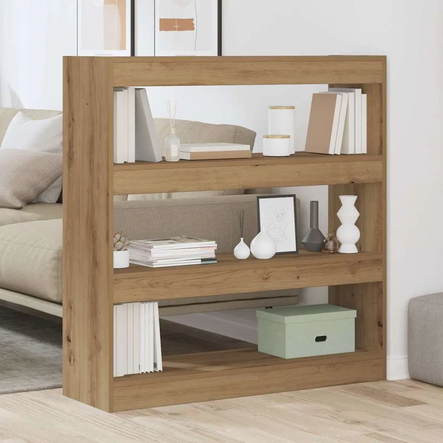 Bibliothèque 3 niveaux 100 x 30 x 103 cm Bois d'ingénierie - 4