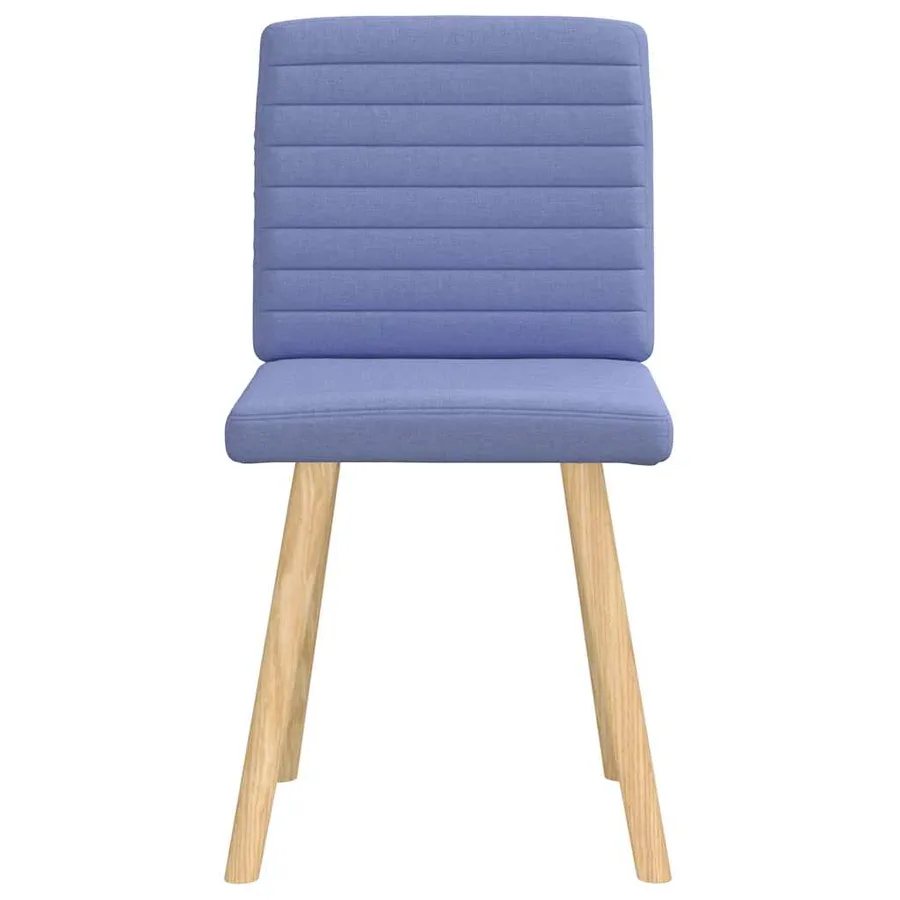 Chaises à manger lot de 2 bleu jean tissu - 4
