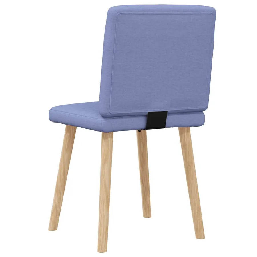 Chaises à manger lot de 2 bleu jean tissu - 6