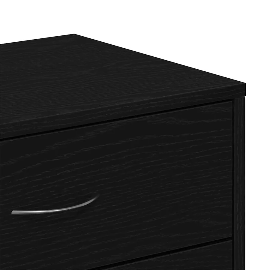 Buffet avec 6 tiroirs Chêne noir 50x34x96 cm Bois d'ingénierie - 9