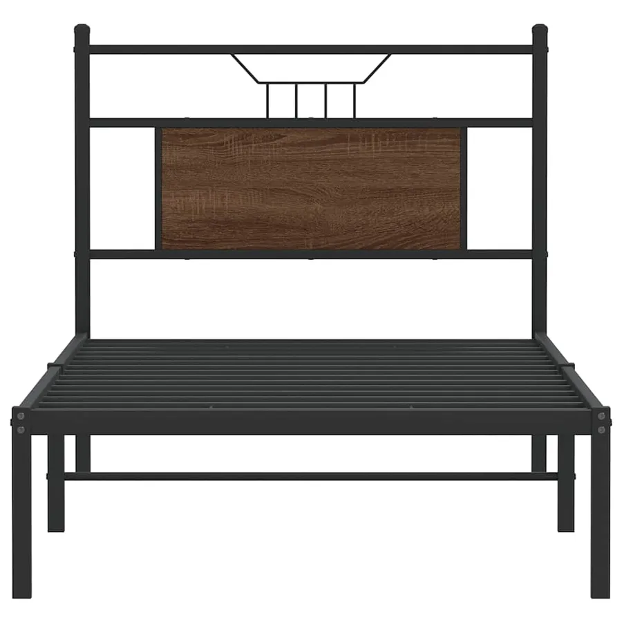 Cadre de lit sans matelas chêne marron 80x200cm bois ingénierie - 6