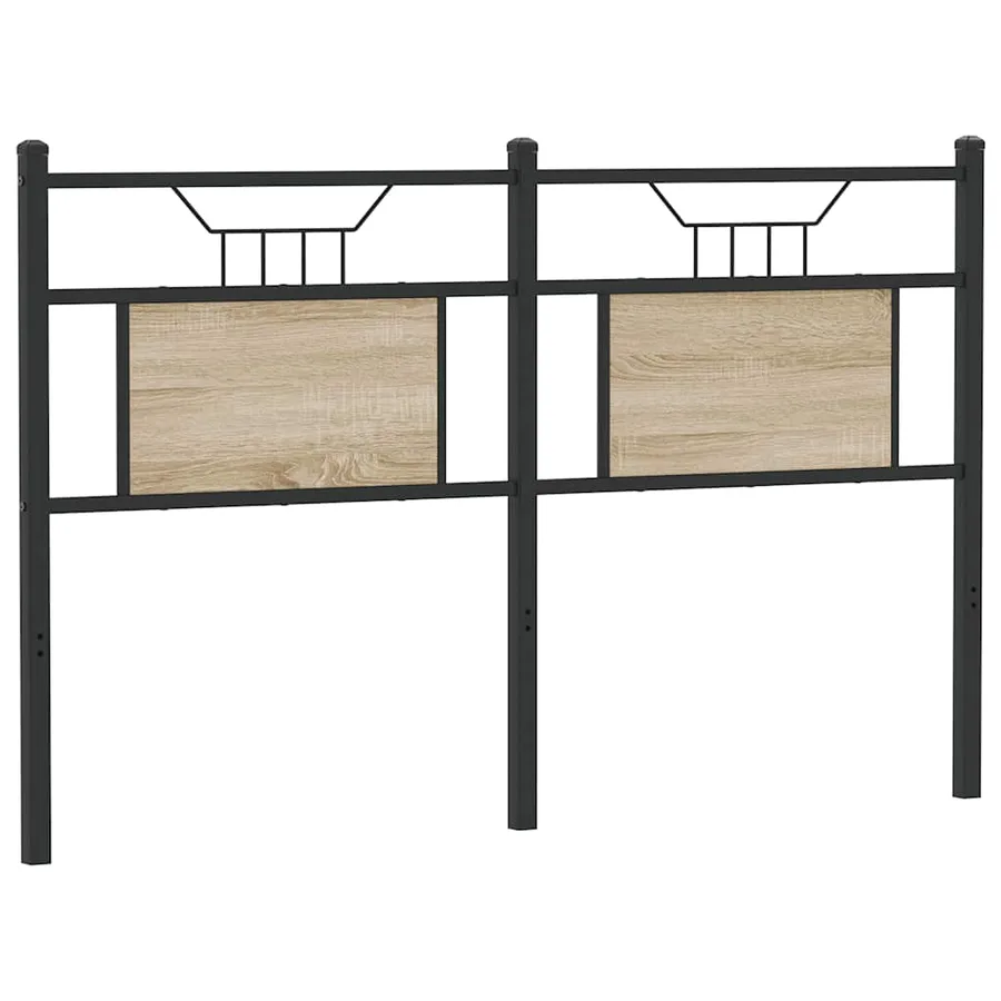 Tête de lit de remplacement chêne sonoma 137 cm bois d'ingénierie et acier - 2