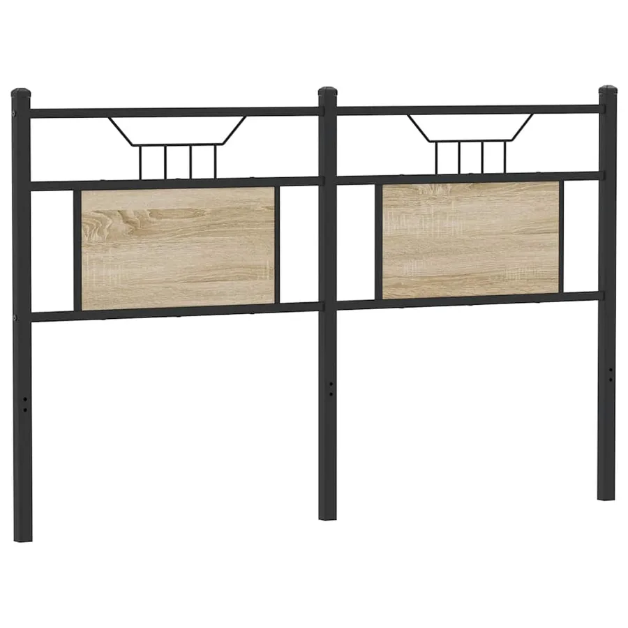 Tête de lit de remplacement chêne sonoma 137 cm bois d'ingénierie et acier - 6