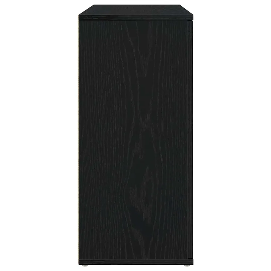 Buffet chêne noir 91x29,5x65 cm bois d'ingénierie - 7