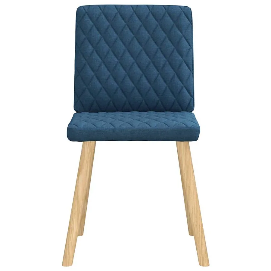 Chaises à manger lot de 4 bleu tissu - 4