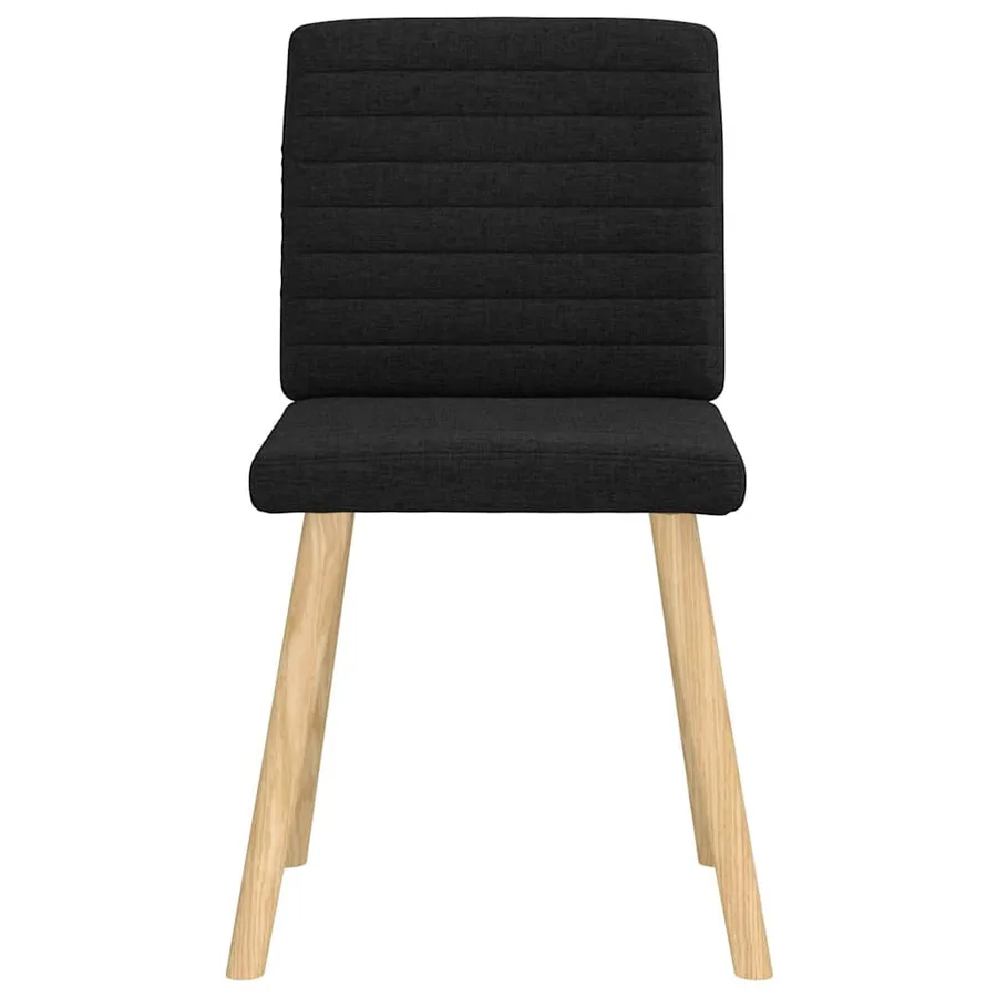 Chaises à manger lot de 4 noir tissu - 4