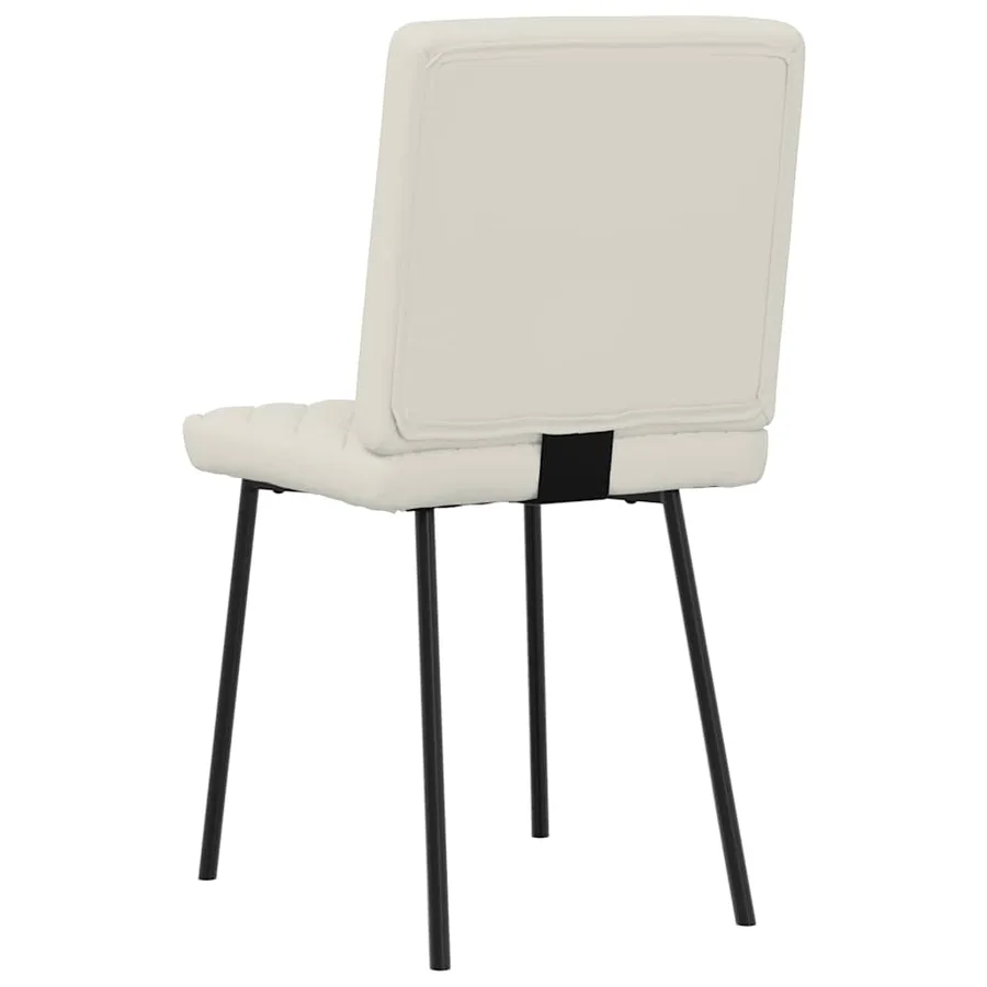 Chaises à manger lot de 2 Crème Velours - 6