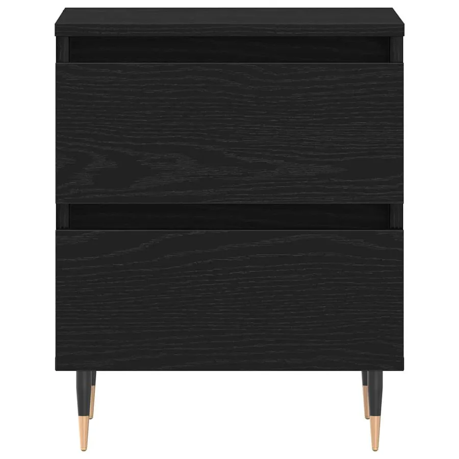 Cabinet de chevet avec tiroir 2 pcs Chêne noir 40 x 35 x 50 cm - 6