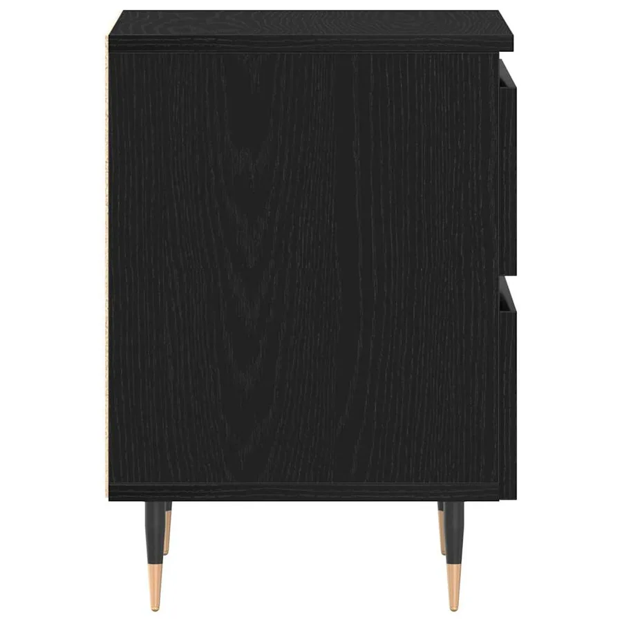 Cabinet de chevet avec tiroir 2 pcs Chêne noir 40 x 35 x 50 cm - 7