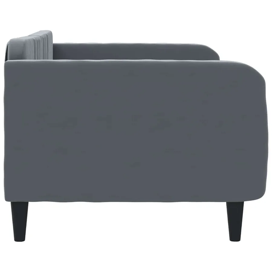 Lit de repos gris foncé 90x190 cm velours - 4