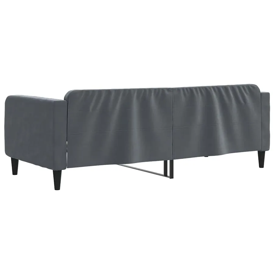 Lit de repos gris foncé 90x190 cm velours - 5