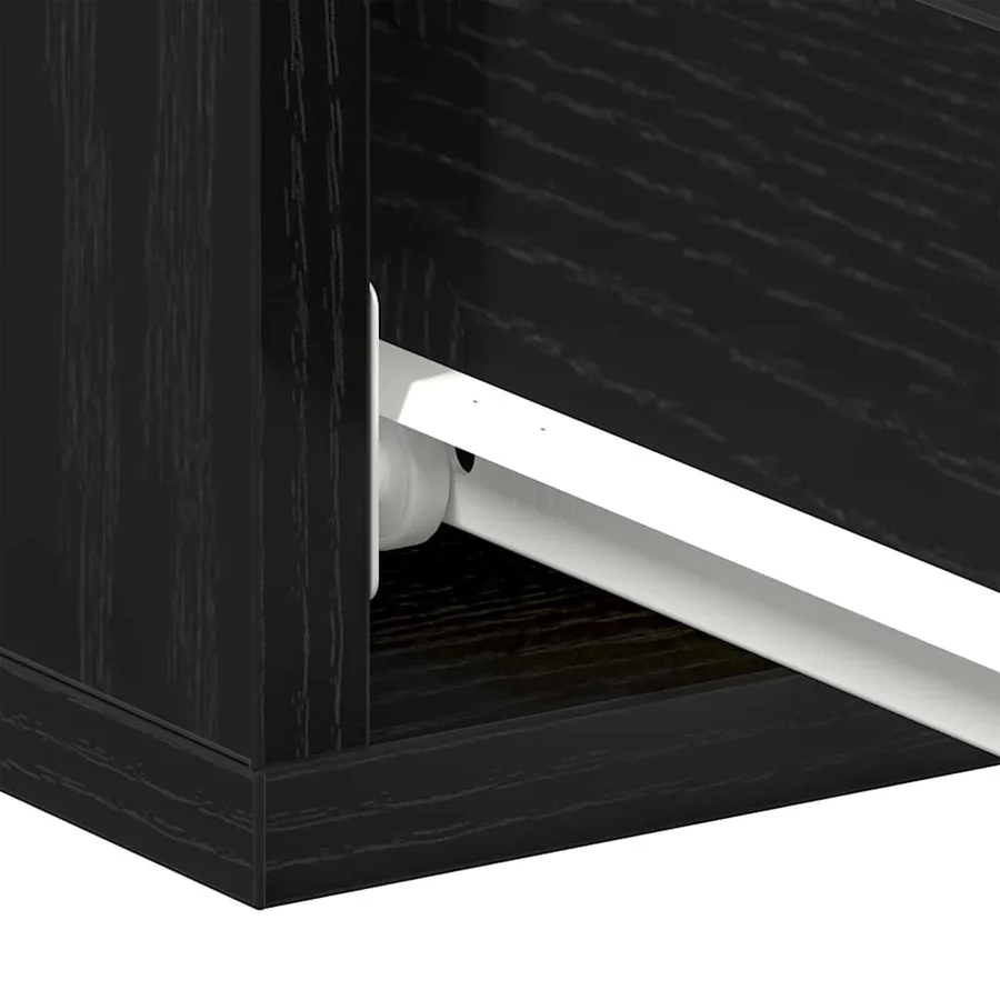 Table de chevet flottante en chêne noir 40 x 32 x 15 cm bois d'ingénierie - 10