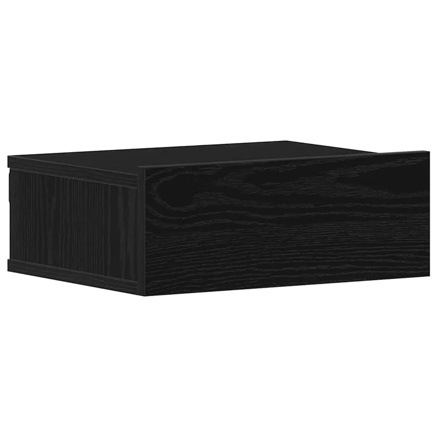 Table de chevet flottante en chêne noir 40 x 32 x 15 cm bois d'ingénierie - 2