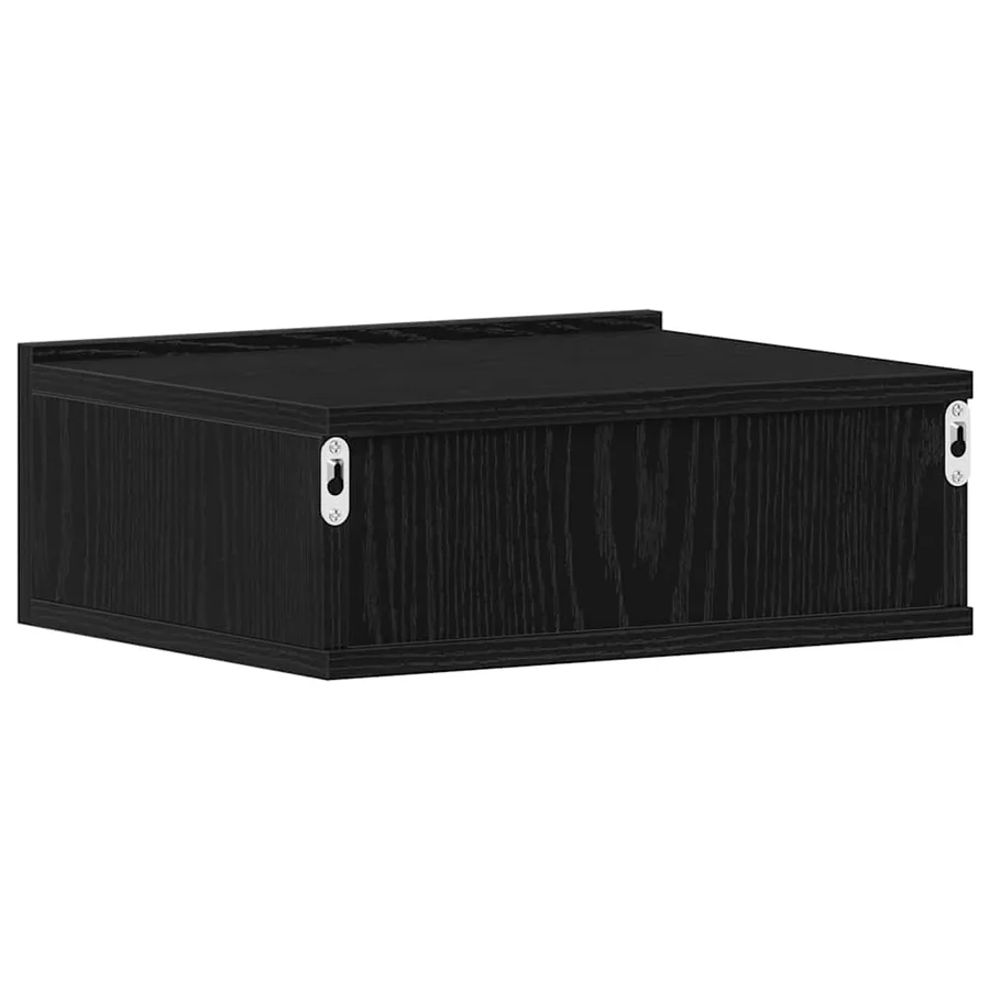 Table de chevet flottante en chêne noir 40 x 32 x 15 cm bois d'ingénierie - 8