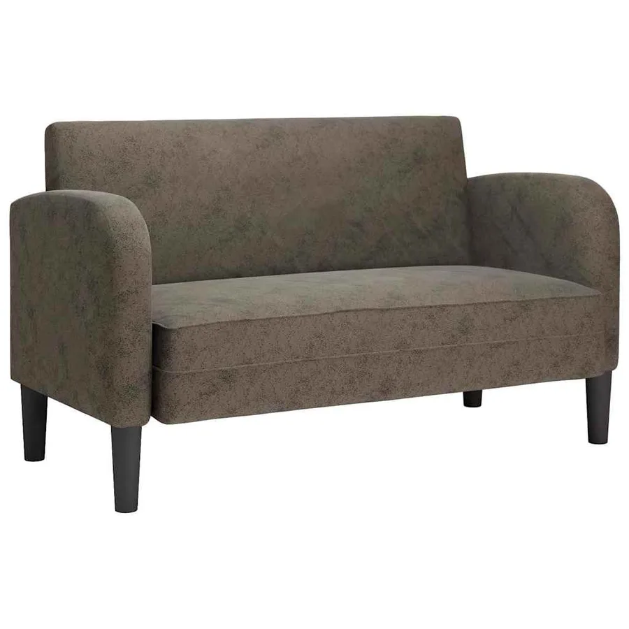 Canapé causeuse gris foncé 110 cm similicuir - 2