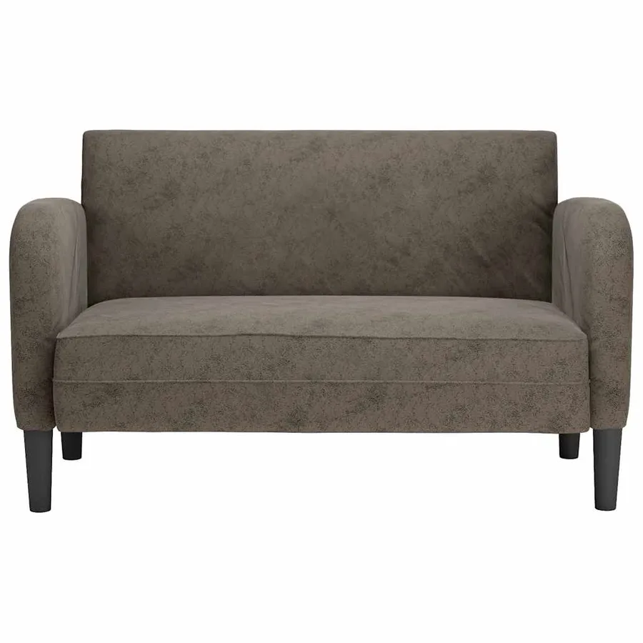 Canapé causeuse gris foncé 110 cm similicuir - 3