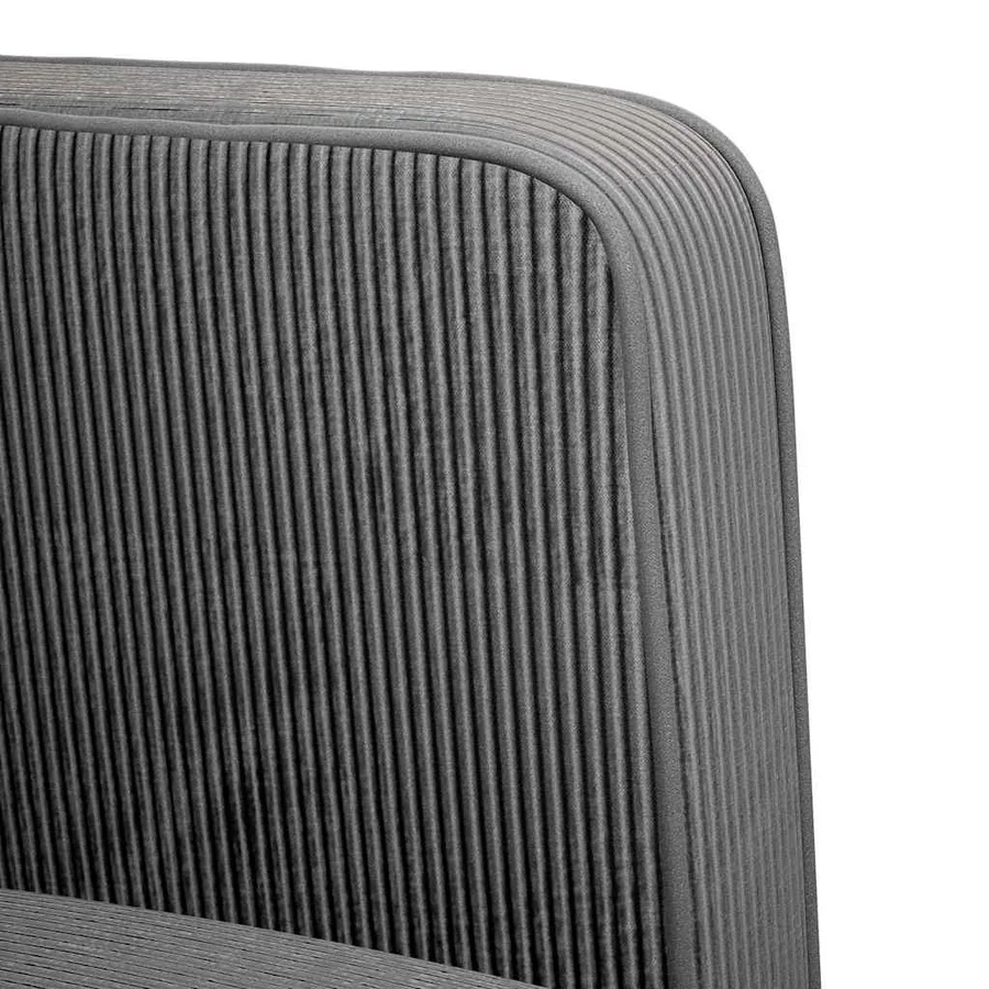 Canapé causeuse gris foncé 109 cm tissu velours côtelé - 6