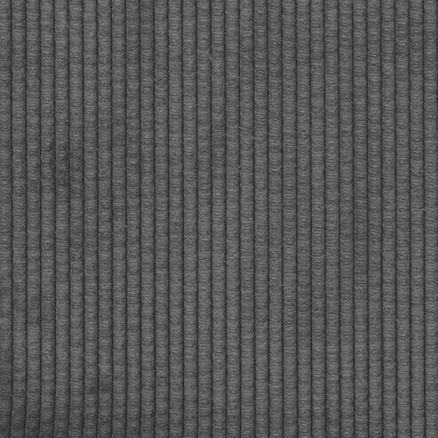 Canapé causeuse gris foncé 109 cm tissu velours côtelé - 7