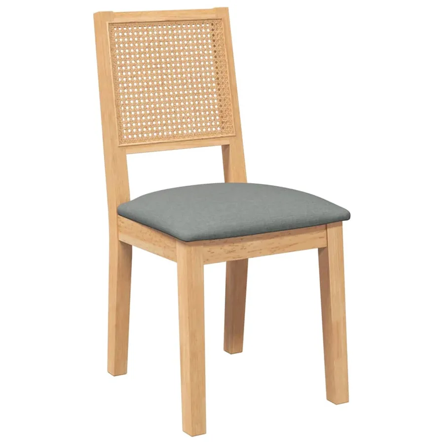 Chaises à manger coussins 2 pcs bois massif caoutchouc - 4