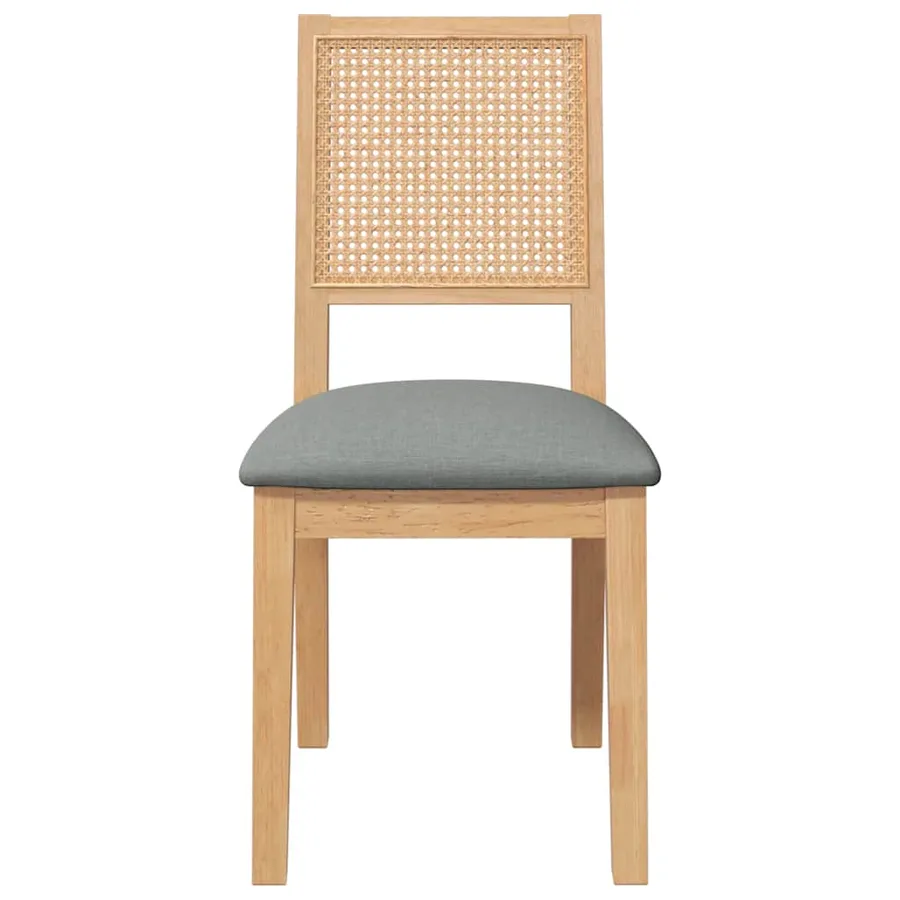 Chaises à manger coussins 2 pcs bois massif caoutchouc - 5