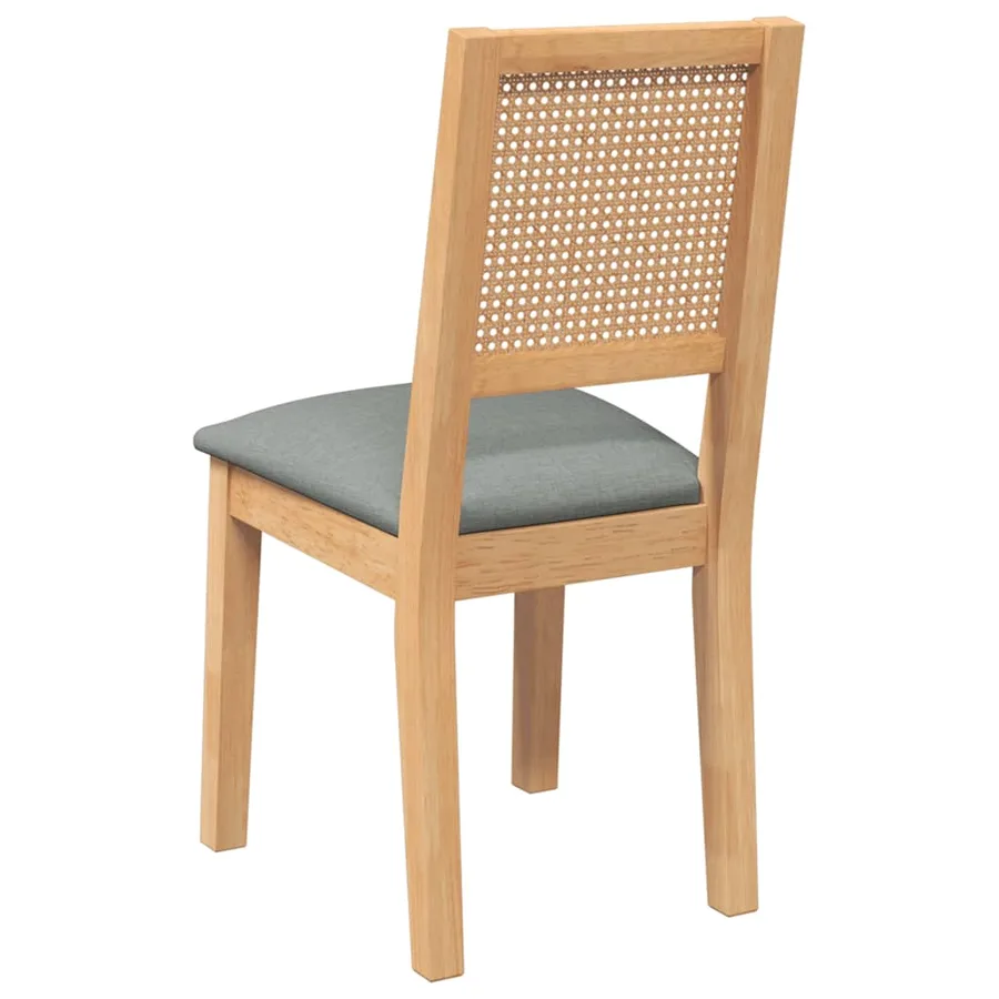 Chaises à manger coussins 2 pcs bois massif caoutchouc - 7