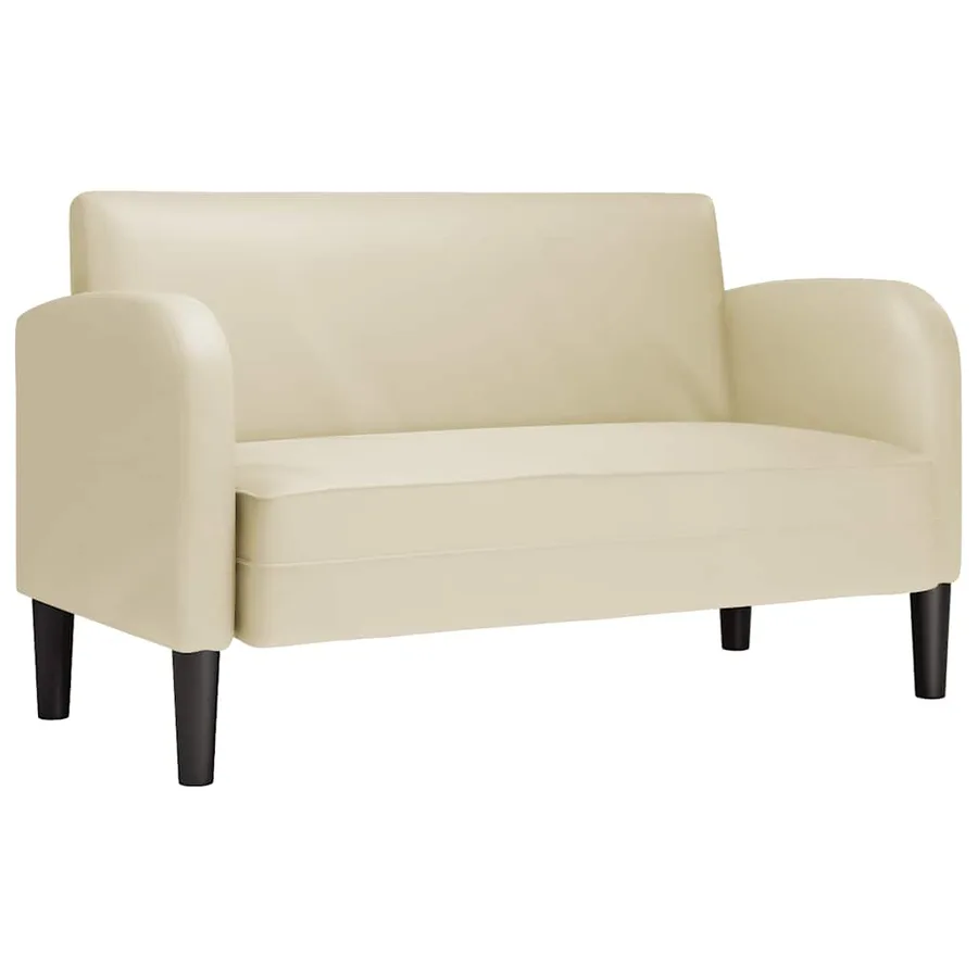 Canapé causeuse crème 110 cm similicuir - 2