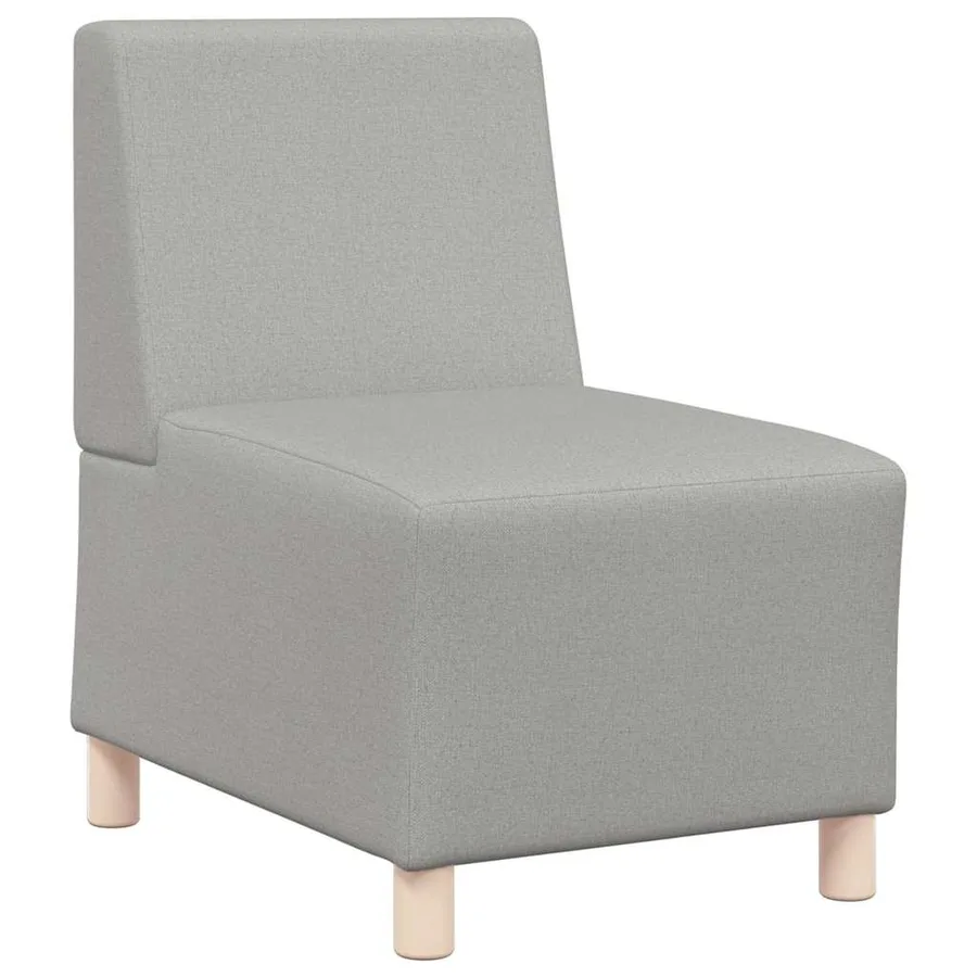 Canapé modulaire sans accoudoirs Gris nuage 55 cm Tissu - 2