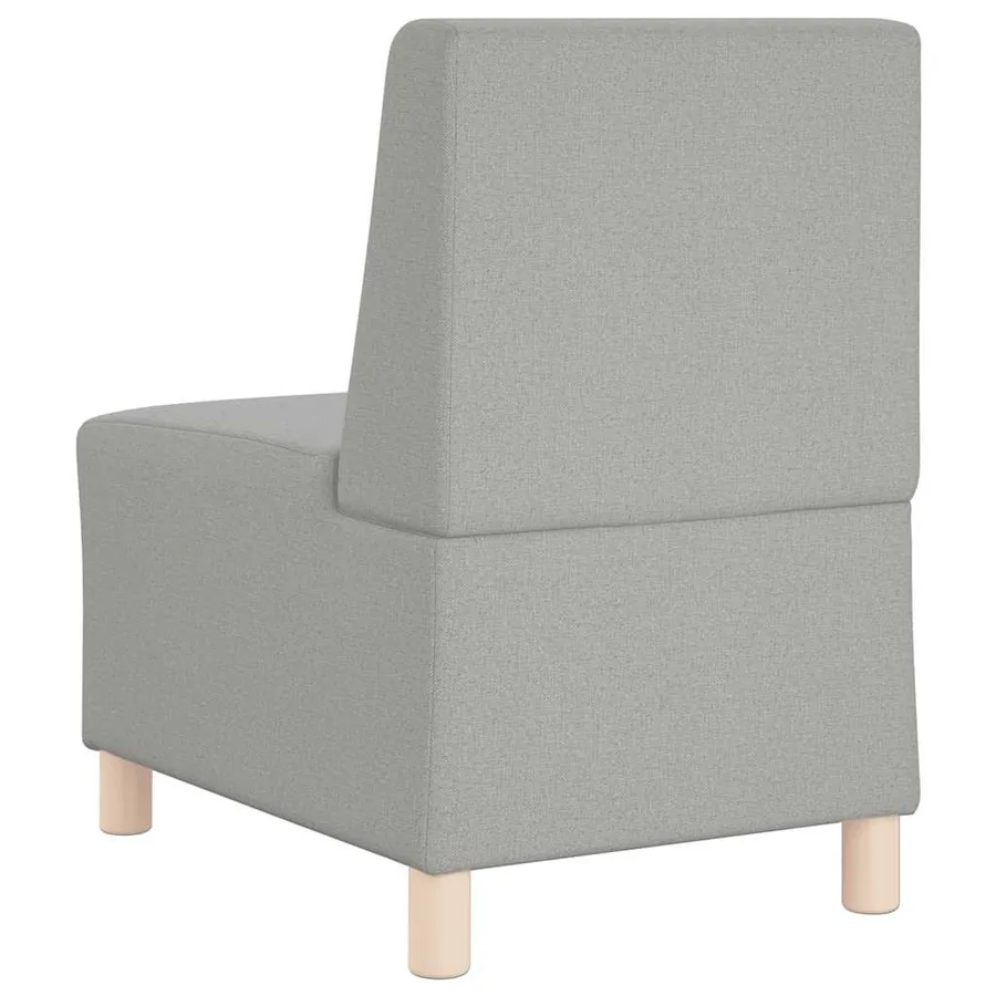 Canapé modulaire sans accoudoirs Gris nuage 55 cm Tissu - 5