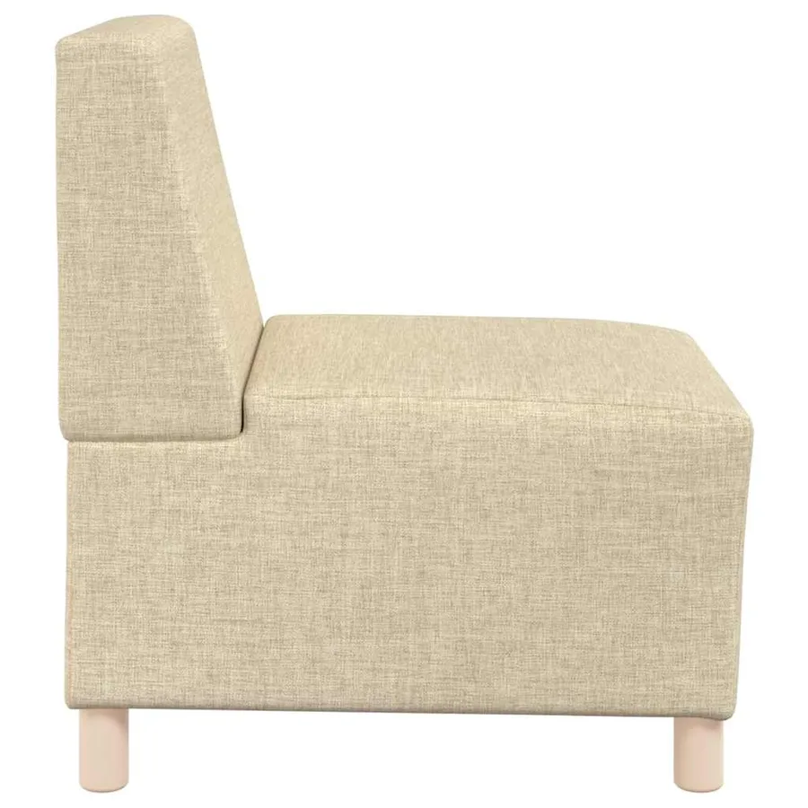 Canapé modulaire sans accoudoirs Crème 55 cm Tissu - 6