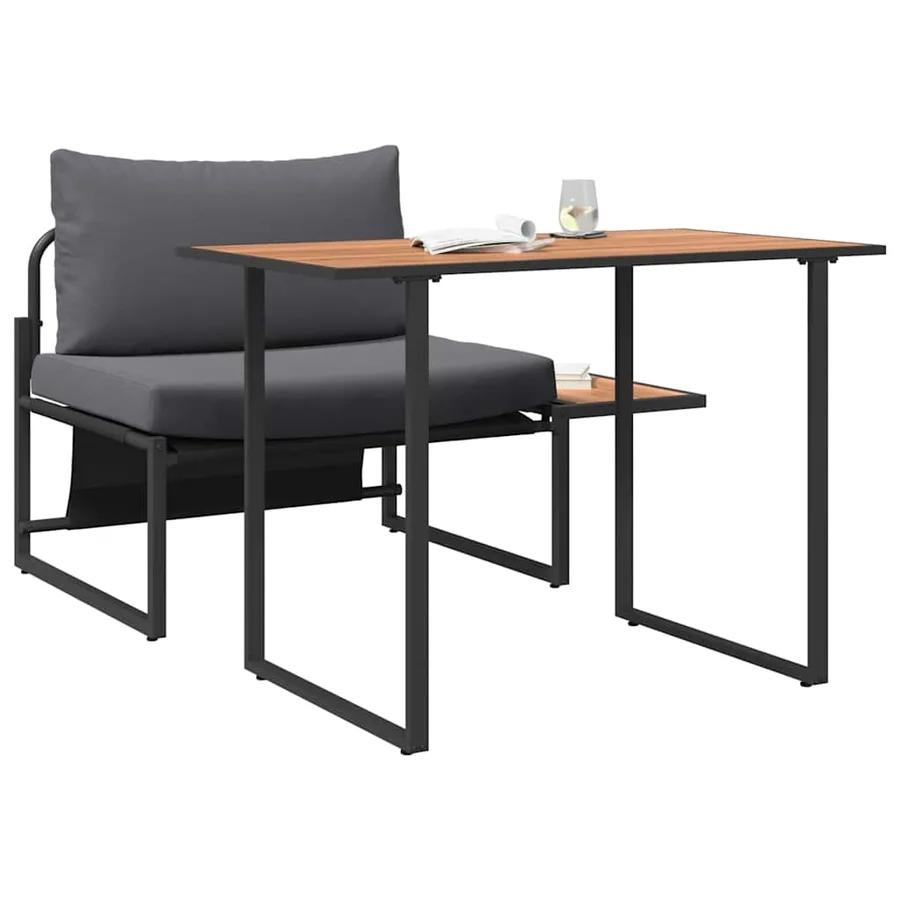 Mobilier de Patio en Acier 2 pcs Anthracite Acier - 3