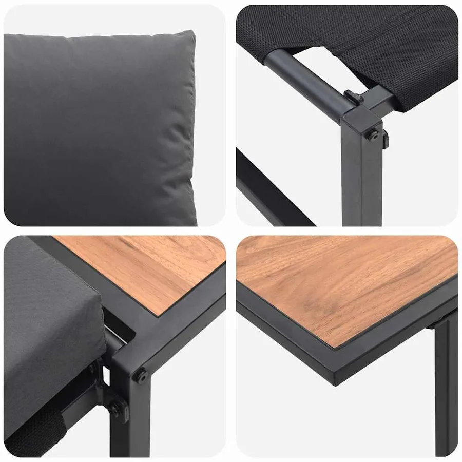 Mobilier de Patio en Acier 2 pcs Anthracite Acier - 9