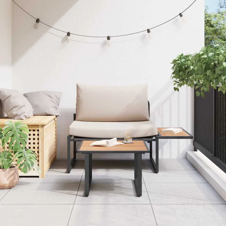 Ensemble de canapé de jardin 2 pcs Taupe Acier - 4