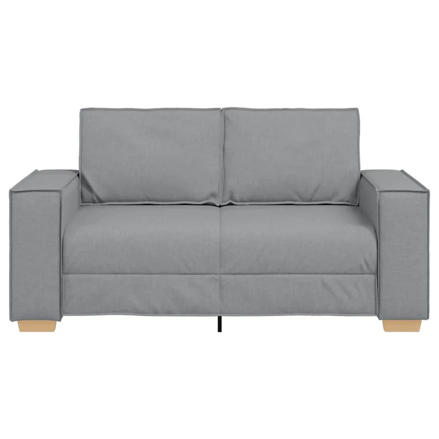 Canapé 2 places Gris clair 160x78x84 cm Tissu - 4