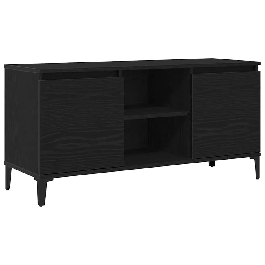 Meuble TV Chêne noir 102 x 35 x 50 cm Bois d'ingénierie - 2