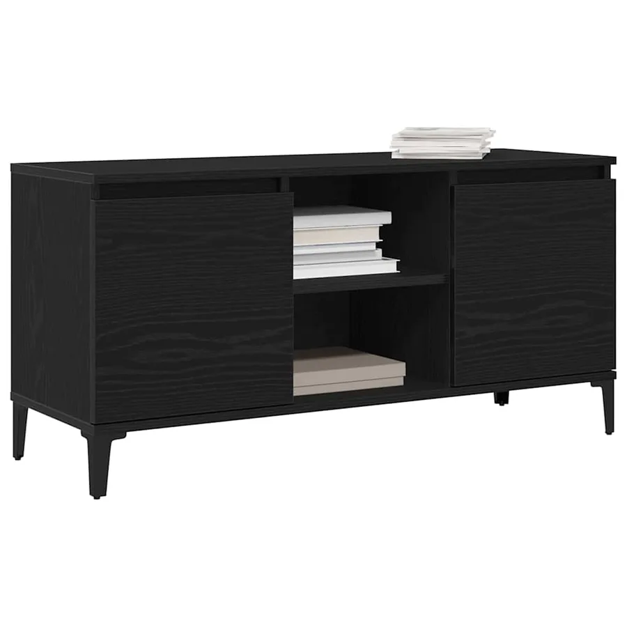 Meuble TV Chêne noir 102 x 35 x 50 cm Bois d'ingénierie - 3