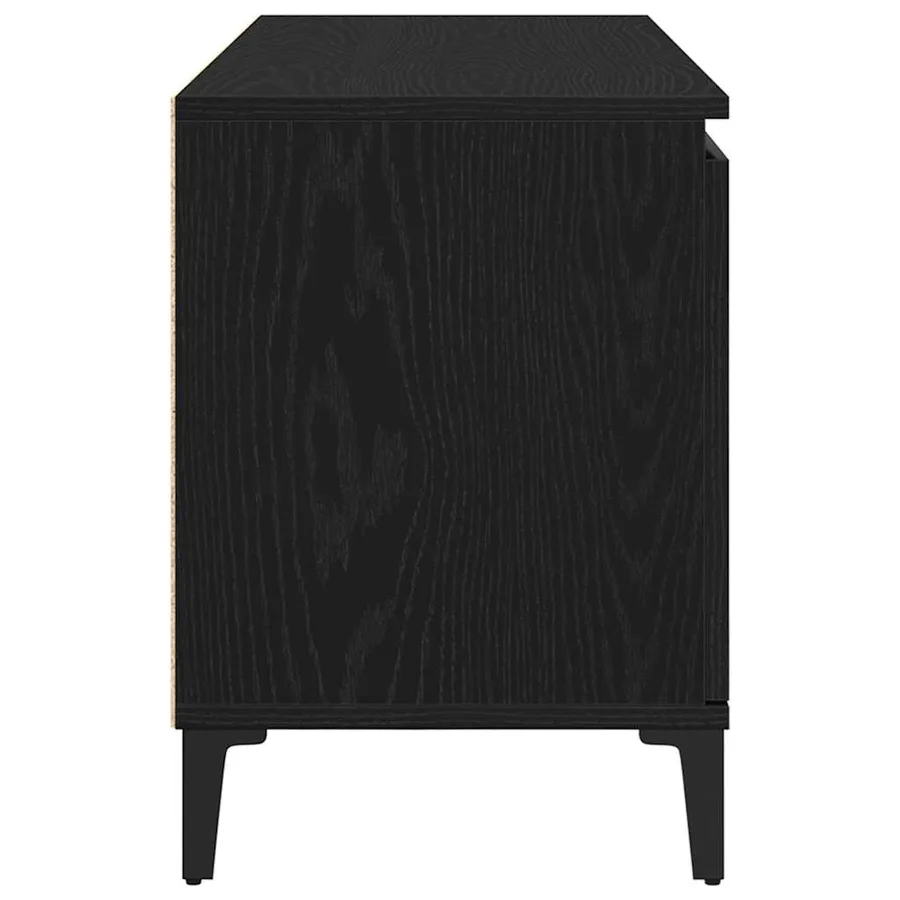 Meuble TV Chêne noir 102 x 35 x 50 cm Bois d'ingénierie - 7