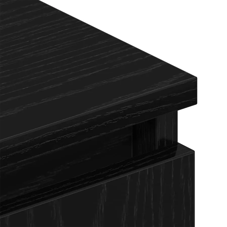 Meuble TV Chêne noir 102 x 35 x 50 cm Bois d'ingénierie - 9