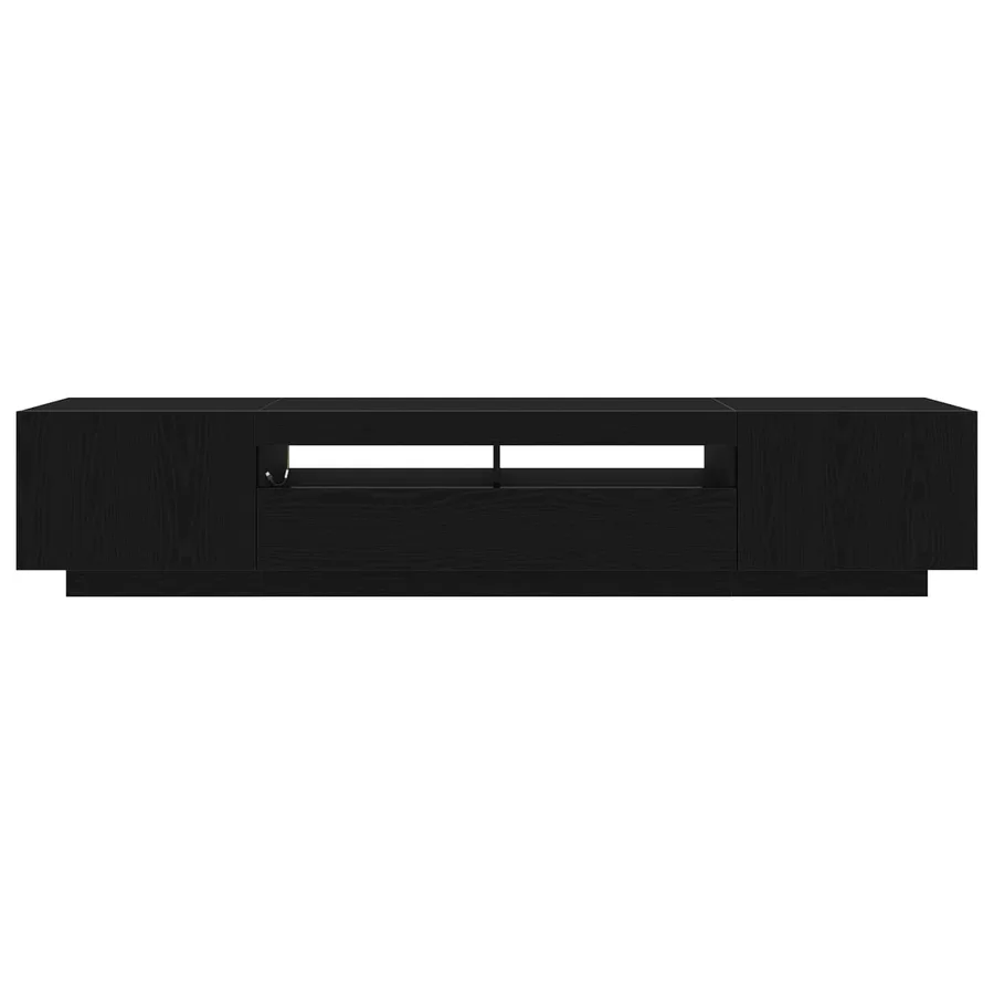 Ensemble meuble TV Montage mural 2 pcs Noir 200 x 35 x 40 cm - 5