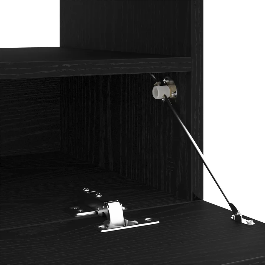 Ensemble meuble TV Montage mural 2 pcs Noir 200 x 35 x 40 cm - 9