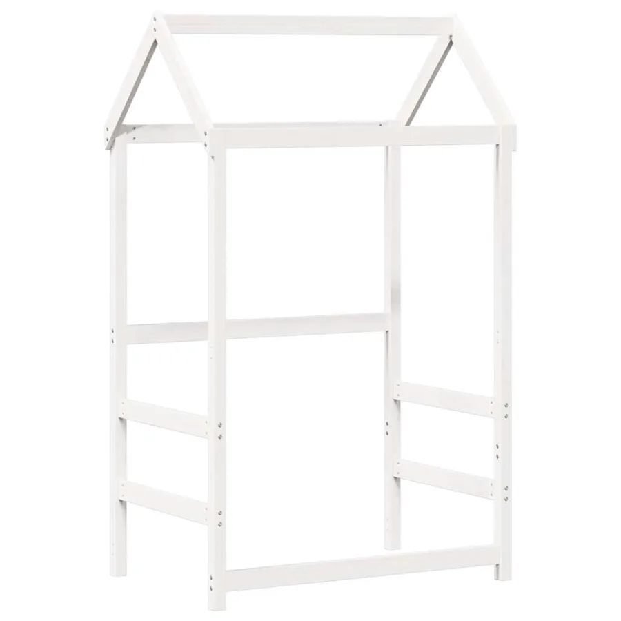 Lit de jour avec toit sans matelas blanc 80x200 cm bois massif - 5