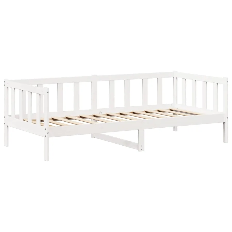 Lit de jour avec toit sans matelas blanc 80x200 cm bois massif - 6