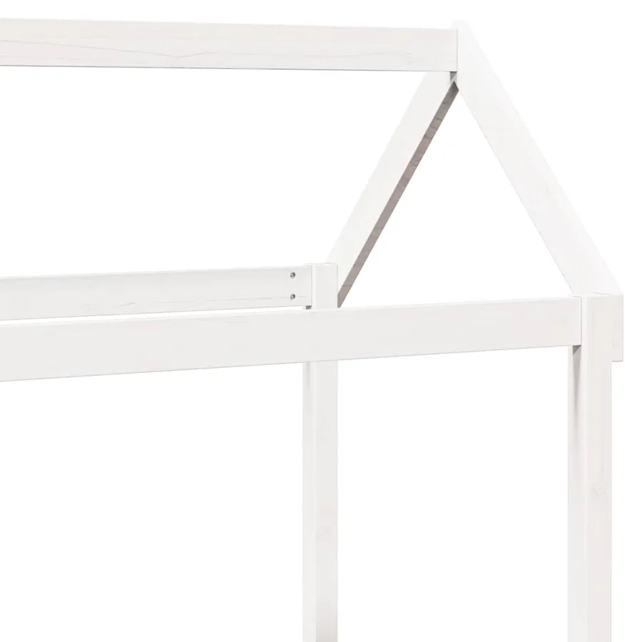 Lit de jour avec toit sans matelas blanc 80x200 cm bois massif - 8