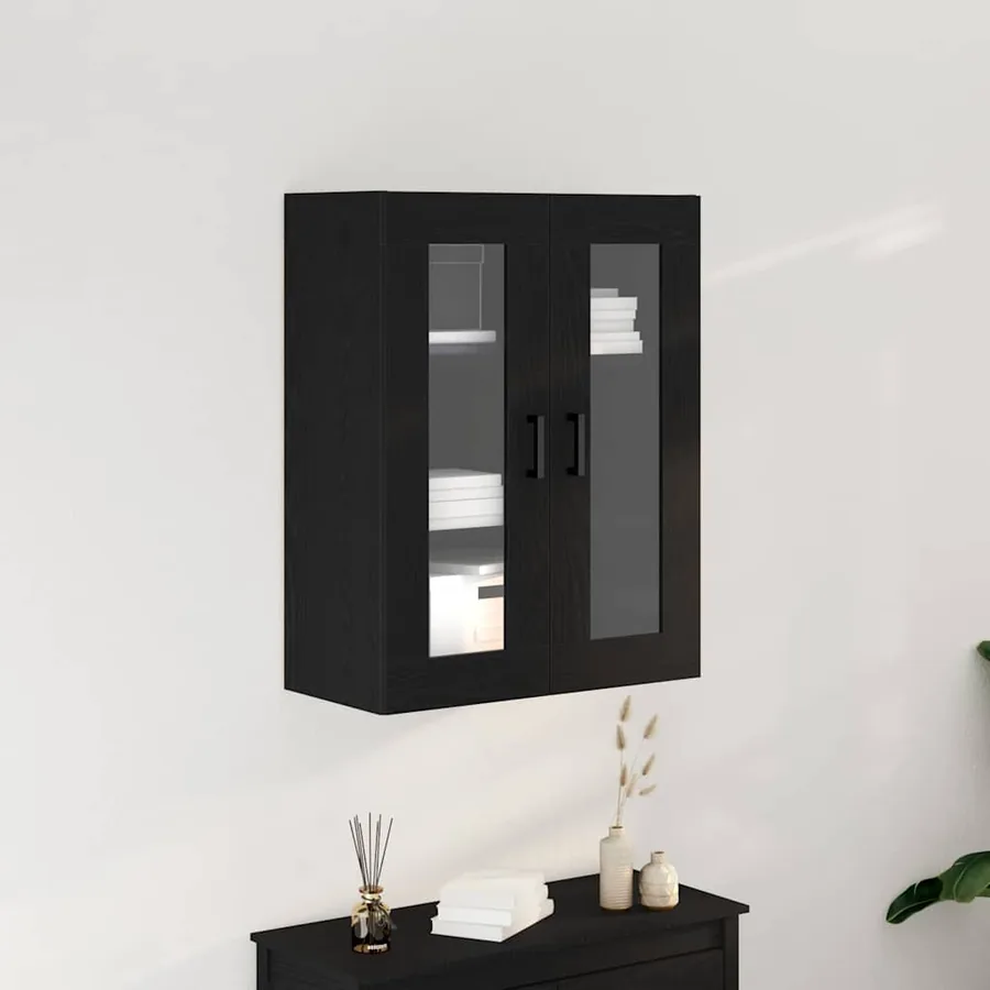 Meuble mural Chêne noir 69,5 x 34 x 90 cm Bois d'ingénierie
