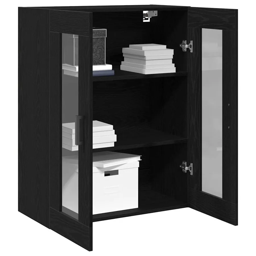Meuble mural Chêne noir 69,5 x 34 x 90 cm Bois d'ingénierie - 3